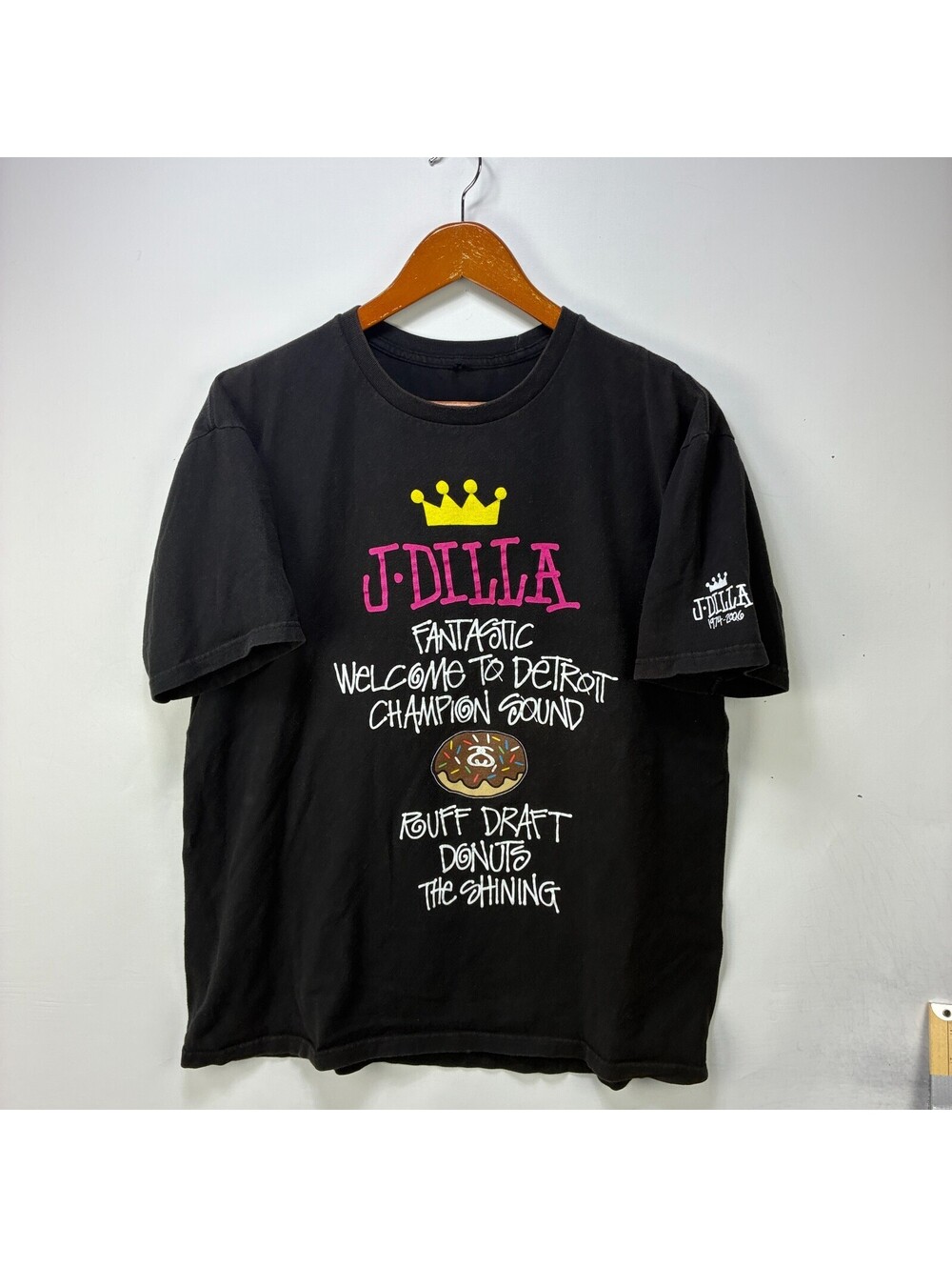 Vintage Stussy J Dilla Donuts Detroit Hip Hop t shirt Large